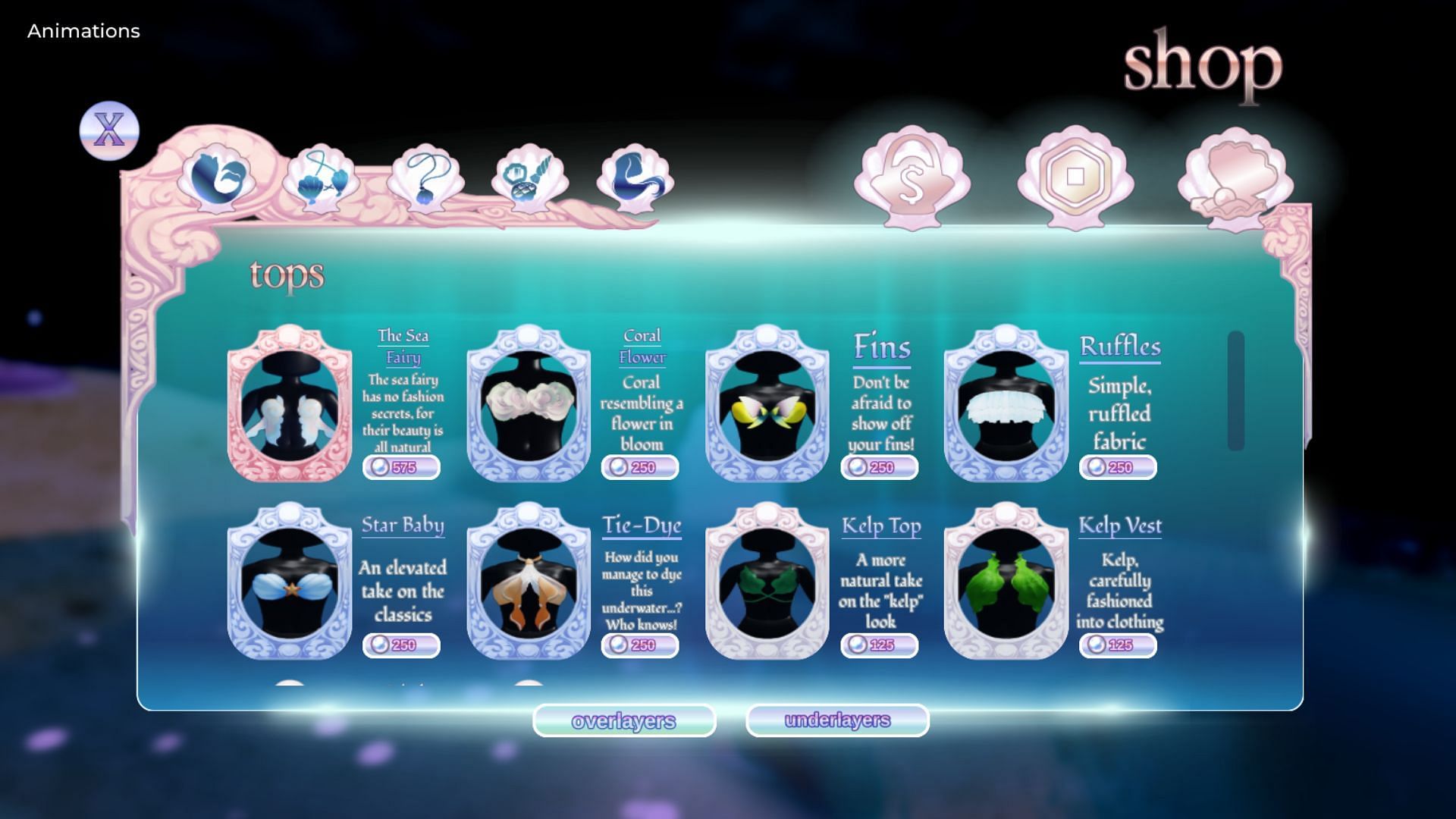 Use Pearls to buy different accessories (Image via Roblox)